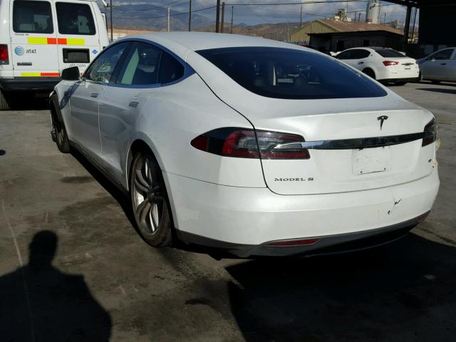 5YJSA1CG6DFP11374 - 2013 TESLA MODEL S WHITE photo 3