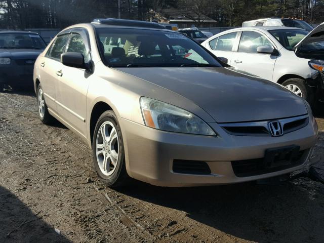 1HGCM568X7A050230 - 2007 HONDA ACCORD EX BEIGE photo 1