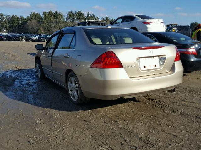 1HGCM568X7A050230 - 2007 HONDA ACCORD EX BEIGE photo 3