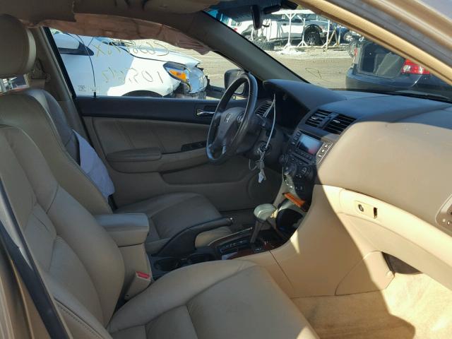 1HGCM568X7A050230 - 2007 HONDA ACCORD EX BEIGE photo 5