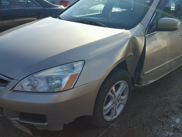 1HGCM568X7A050230 - 2007 HONDA ACCORD EX BEIGE photo 9