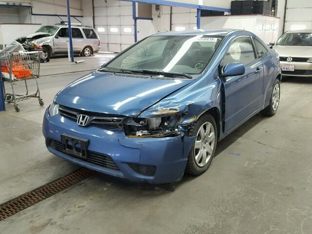 2HGFG12678H568249 - 2008 HONDA CIVIC LX BLUE photo 2