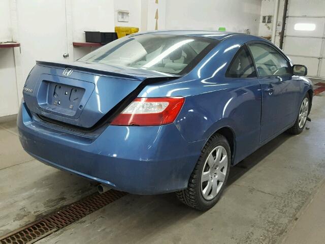 2HGFG12678H568249 - 2008 HONDA CIVIC LX BLUE photo 4