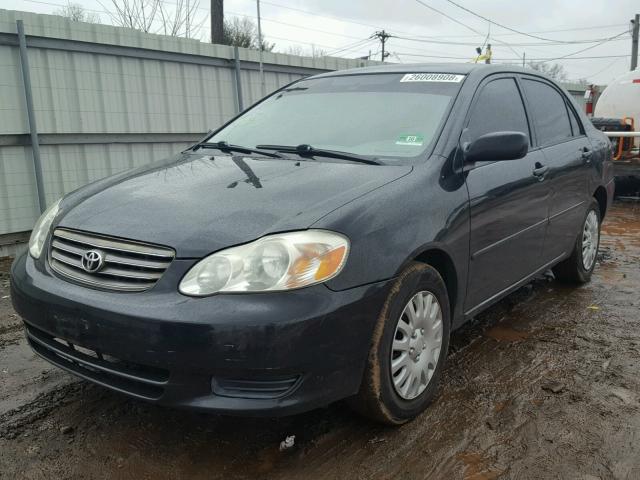 2T1BR32E73C132871 - 2003 TOYOTA COROLLA CE BLACK photo 2