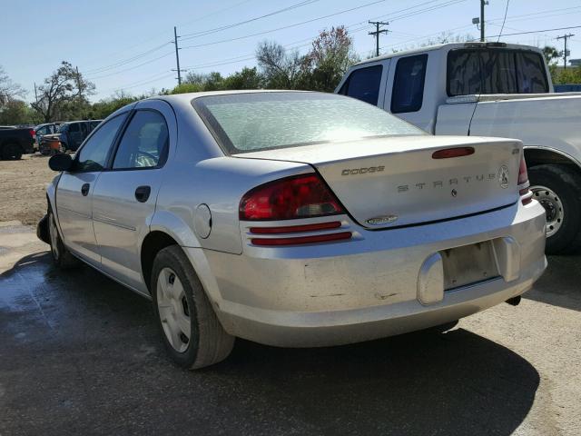 1B3EL36R54N208020 - 2004 DODGE STRATUS SE SILVER photo 3