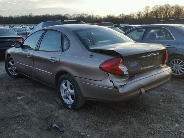 1FAFP55U52A120328 - 2002 FORD TAURUS SES BEIGE photo 3