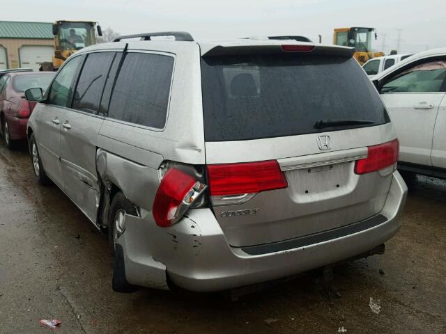 5FNRL387X8B015054 - 2008 HONDA ODYSSEY EX SILVER photo 3