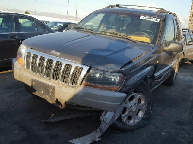 1J4G248S5YC385677 - 2000 JEEP GRAND CHER GRAY photo 2