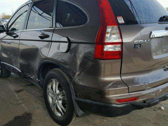 5J6RE3H72BL016613 - 2011 HONDA CR-V EXL BROWN photo 9