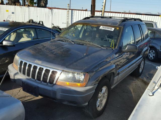 1J4GX48S72C117965 - 2002 JEEP GRAND CHER BLUE photo 2