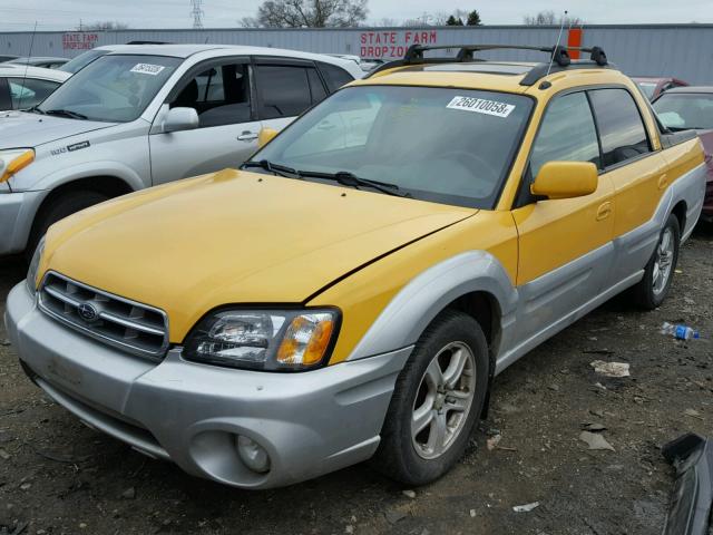 4S4BT61C236103154 - 2003 SUBARU BAJA YELLOW photo 2