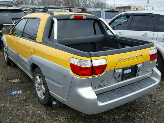 4S4BT61C236103154 - 2003 SUBARU BAJA YELLOW photo 3