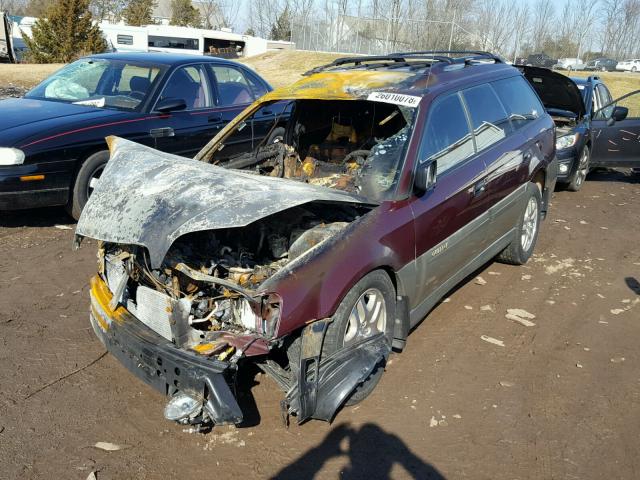 4S3BH6751Y7661271 - 2000 SUBARU LEGACY OUT MAROON photo 2