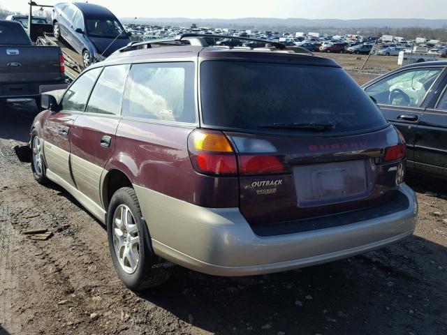 4S3BH6751Y7661271 - 2000 SUBARU LEGACY OUT MAROON photo 3