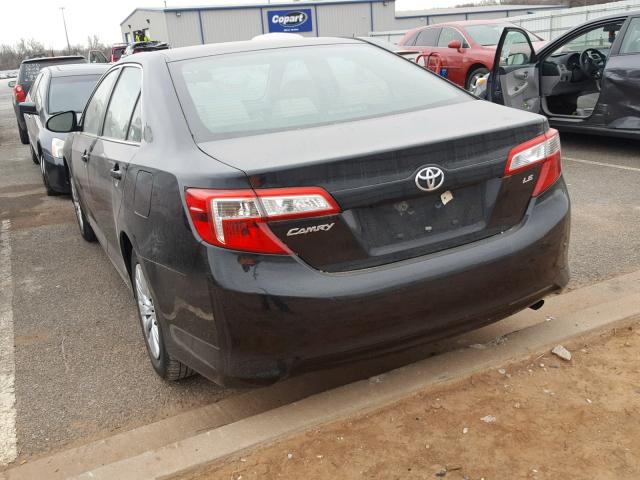 4T4BF1FK4ER416091 - 2014 TOYOTA CAMRY L BLACK photo 3