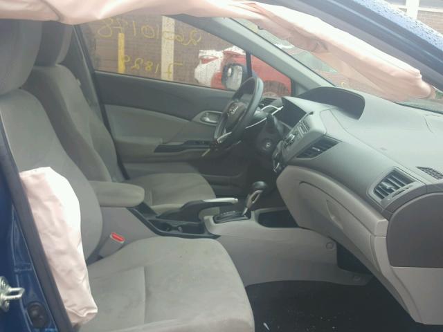 19XFB2F52CE018756 - 2012 HONDA CIVIC LX BLUE photo 5