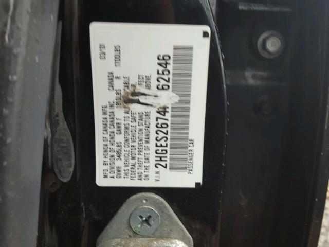 2HGES26741H562546 - 2001 HONDA CIVIC EX 黑色 照片 10