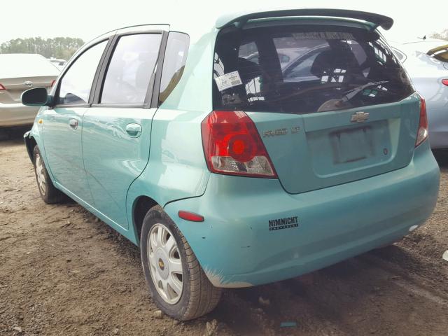 KL1TG62625B419063 - 2005 CHEVROLET AVEO LT BLUE photo 3