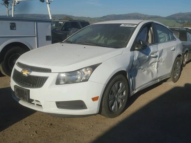 1G1PC5SH0C7261591 - 2012 CHEVROLET CRUZE LS WHITE photo 2