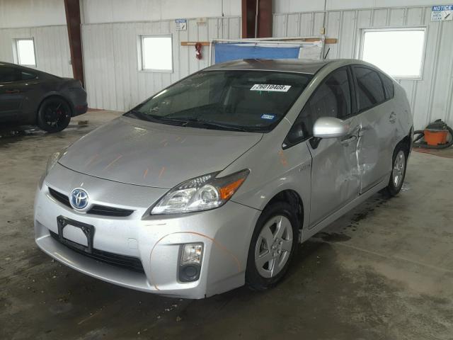 JTDKN3DU2A0179099 - 2010 TOYOTA PRIUS SILVER photo 2