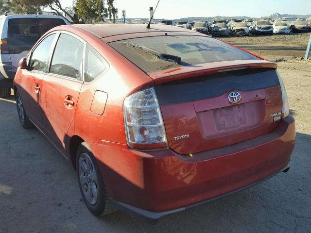 JTDKB20U987811462 - 2008 TOYOTA PRIUS RED photo 3