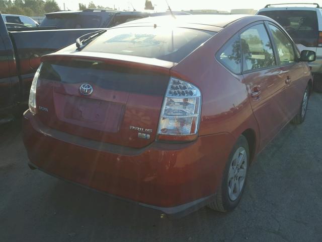 JTDKB20U987811462 - 2008 TOYOTA PRIUS RED photo 4