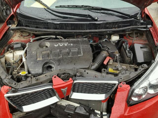 5Y2SP67879Z456878 - 2009 PONTIAC VIBE RED photo 7