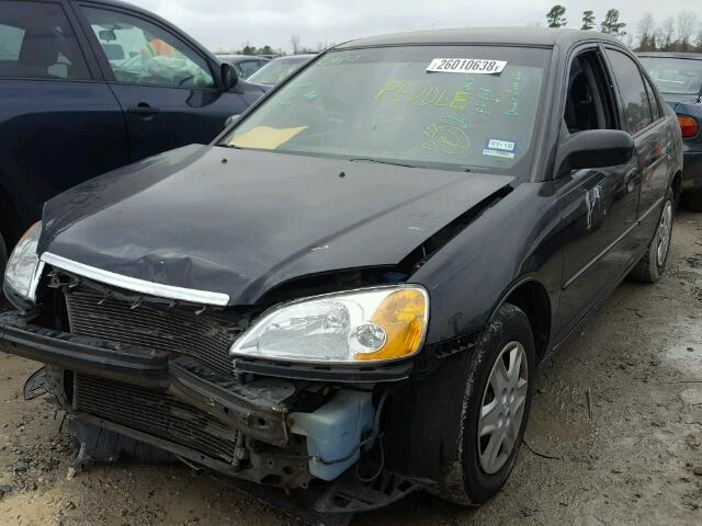 2HGES16533H589247 - 2003 HONDA CIVIC LX BLACK photo 2