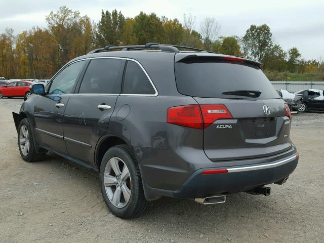 2HNYD2H62BH526232 - 2011 ACURA MDX TECH GRAY photo 3