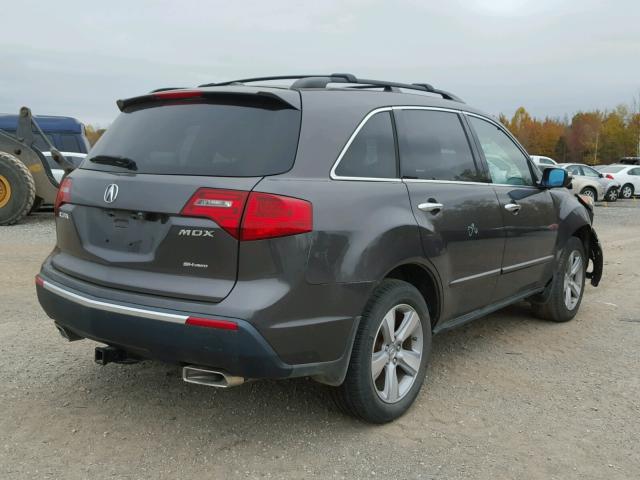 2HNYD2H62BH526232 - 2011 ACURA MDX TECH GRAY photo 4