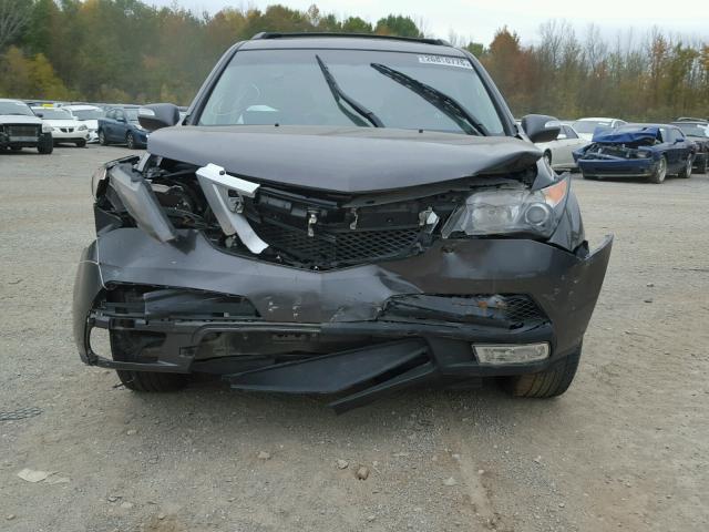 2HNYD2H62BH526232 - 2011 ACURA MDX TECH GRAY photo 9