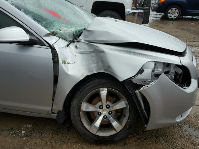 1G1ZF57579F241108 - 2009 CHEVROLET MALIBU HYB 银色 照片 9