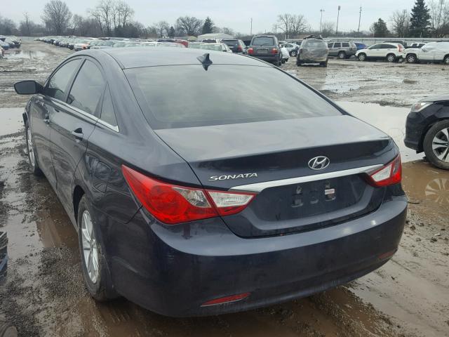 5NPEB4ACXCH437981 - 2012 HYUNDAI SONATA GLS BLUE photo 3