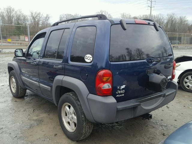 1J4GL48K53W579114 - 2003 JEEP LIBERTY SP BLUE photo 3
