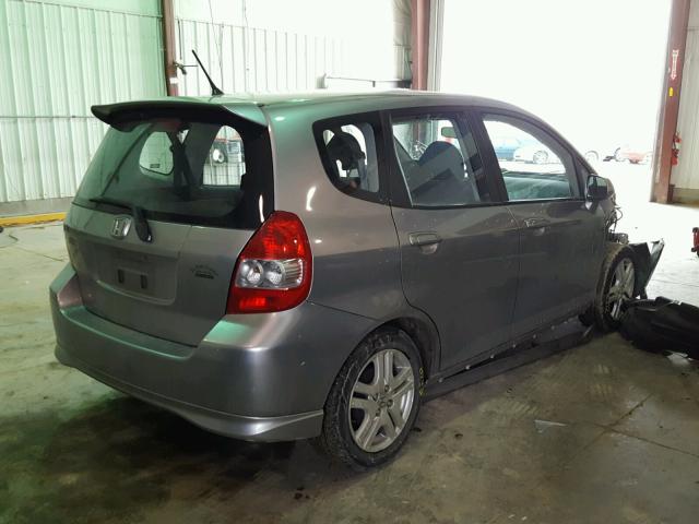 JHMGD38607S010912 - 2007 HONDA FIT S ვერცხლისფერი ფოტო 4