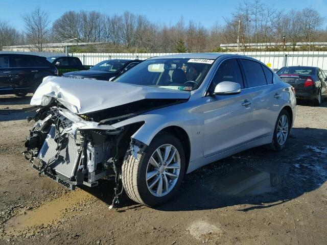 JN1BV7AR9EM681648 - 2014 INFINITI Q50 BASE SILVER photo 2