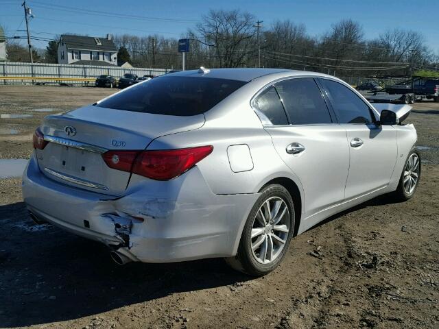 JN1BV7AR9EM681648 - 2014 INFINITI Q50 BASE Plata foto 4