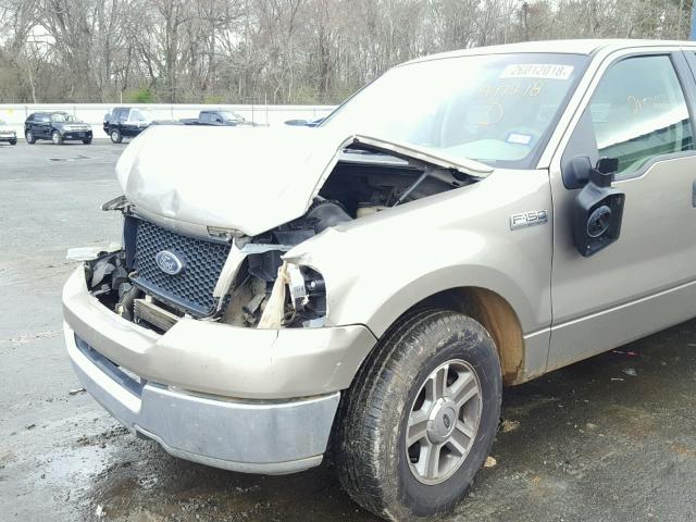 1FTRX12W15NA47218 - 2005 FORD F150 TAN photo 9