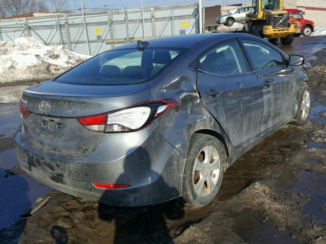 KMHDH4AE8GU608357 - 2016 HYUNDAI ELANTRA SE GRAY photo 4