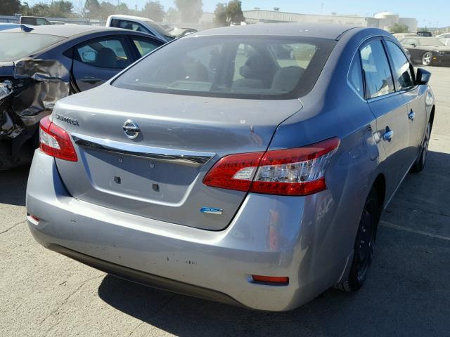 3N1AB7AP3EL695252 - 2014 NISSAN SENTRA S GRAY photo 4