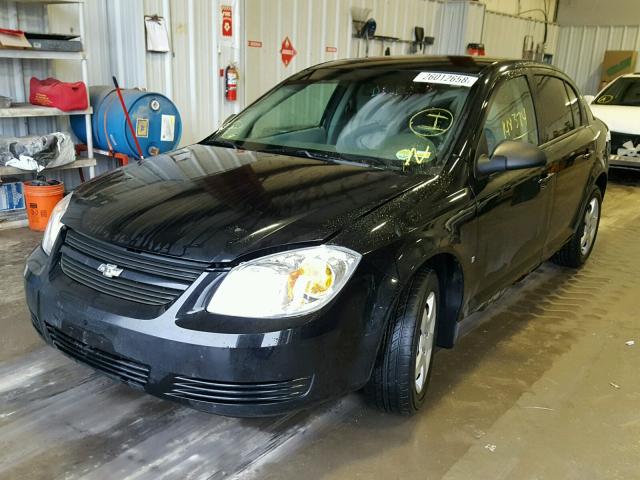 1G1AK55F877245132 - 2007 CHEVROLET COBALT LS BLACK photo 2