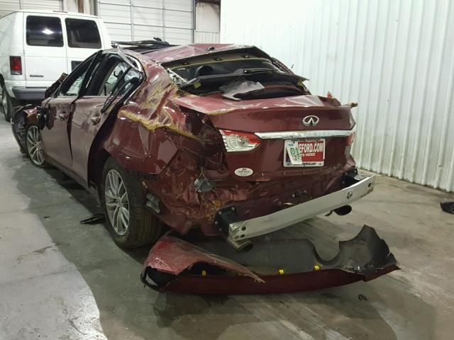 JN1CV7AP2GM202184 - 2016 INFINITI Q50 BASE Burdeos foto 3