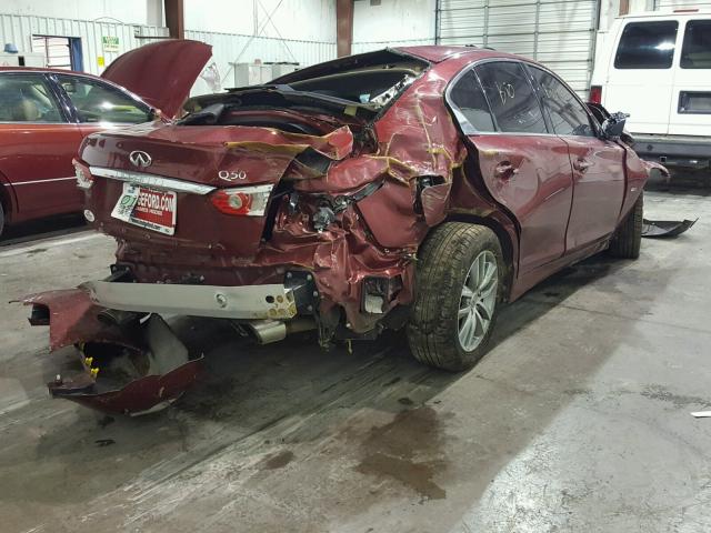 JN1CV7AP2GM202184 - 2016 INFINITI Q50 BASE Burdeos foto 4