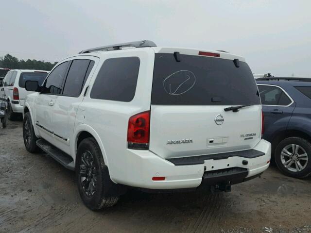 5N1BA0ND0FN618606 - 2015 NISSAN ARMADA SV WHITE photo 3