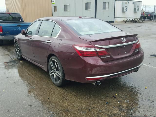 1HGCR3F97HA035619 - 2017 HONDA ACCORD TOU MAROON photo 3