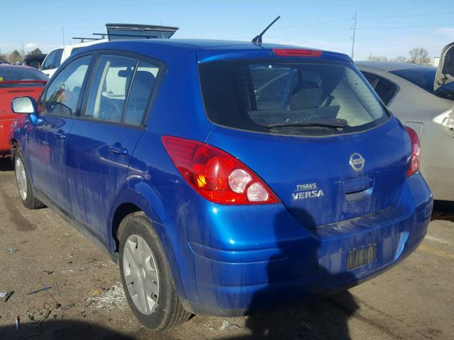 3N1BC1CPXBL457454 - 2011 NISSAN VERSA S BLUE photo 3