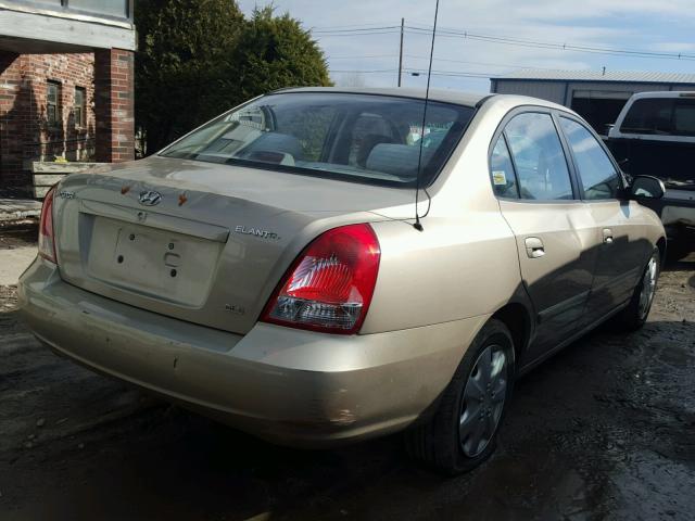 KMHDN45D93U582887 - 2003 HYUNDAI ELANTRA GL TAN photo 4