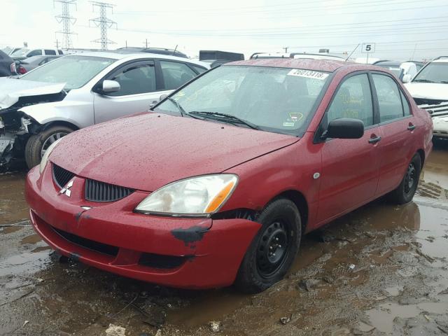 JA3AJ26E55U034885 - 2005 MITSUBISHI LANCER ES RED photo 2