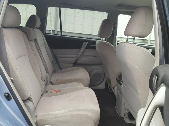 JTEES43A982105773 - 2008 TOYOTA HIGHLANDER BLUE photo 6