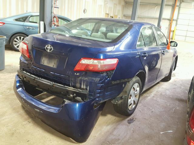 4T1BE46K18U235260 - 2008 TOYOTA CAMRY CE BLUE photo 4